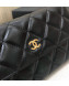 Chanel Classic Quilted Lambskin Flap Wallet A50096 Black/Gold