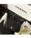 Chanel Chevron Smooth Calfskin Small Flap Bag A91586 Black 2019