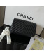 Chanel Chevron Smooth Calfskin Small Flap Bag A91586 Black 2019