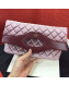 Chanel Quilted Velvet 31 Clutch A70521 Burgundy 2019