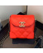 Chanel Quilted Leather Box Clutch with Chain Red 2019