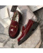 Gucci Leather Horsebit Lug Sole Loafers Burgundy 2019