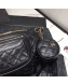 Chanel Quilted Aged Calfskin Waist Bag/Belt Bag and Coin Purse AS1077 Black 2019