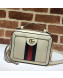 Gucci Ophidia Leather Mini Shoulder Bag 602576 White 2020