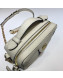 Gucci Ophidia Leather Mini Shoulder Bag 602576 White 2020