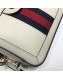 Gucci Ophidia Leather Mini Shoulder Bag 602576 White 2020