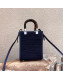 Fendi Mini Sunshine Medium Shopper Tote Bag in Blue Texture FF Fabric 2021 8527