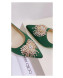 Jimmy Choo Silk Crystal Heel Pump Green 2019