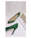 Jimmy Choo Silk Crystal Heel Pump Green 2019