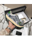 Gucci Screener Metallic Sneaker Silver/Green 2019