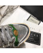 Gucci Screener Metallic Sneaker Silver/Green 2019