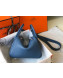 Hermes Mini Lindy 21cm in Original Calf Leather Blue 2019