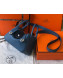 Hermes Mini Lindy 21cm in Original Calf Leather Blue 2019