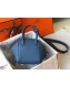 Hermes Mini Lindy 21cm in Original Calf Leather Blue 2019