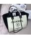 Chanel Deauville Wool Felt Medium Shopping Bag A93786 White/Black 2019