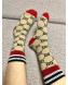 Gucci GG Medium Socks Gold/Red 2019