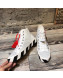 Off-White Cotton Canvas Striped High-Heel Sneakers White 2019 (For Women and Men)