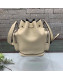 Fendi Mon Tresor Bucket Bag with Pocket Creamy White 2019