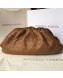 Bottega Veneta Large The Pouch Clutch in Maxi Woven Leather Brown 2019