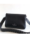 Valentino Small Rockstud Flap Strap Shoulder Bag Black 2019