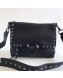 Valentino Rockstud Flap Strap Shoulder Bag Black 2019