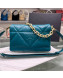 Prada Padded Nappa Leather Shoulder Bag 1BD306 Peacock Blue 2021