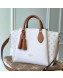 Louis Vuitton Haumea Mahina Perforated Leather Top Handle Bag M55553 White 2019