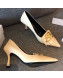 Balenciaga Fringe Knife Calfskin High-Heel Pumps Nude 2019