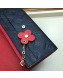 Louis Vuitton Emilie Wallet in Monogram Empreinte Leather M63918 Navy Blue/Red