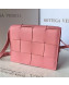 Bottega Veneta Cassette Mini Crossbody Bag in Maxi-Weave Lambskin Pink 2019