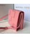 Bottega Veneta Cassette Mini Crossbody Bag in Maxi-Weave Lambskin Pink 2019