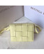 Bottega Veneta Cassette Mini Crossbody Bag in Maxi-Weave Lambskin Yellow 2019