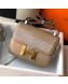 Hermes Constance 18/23cm in Crocodile Embossed Calf Leather Dove Grey/Gold 2019 (Half Handmade)