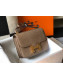 Hermes Constance 18/23cm in Crocodile Embossed Calf Leather Dove Grey/Gold 2019 (Half Handmade)