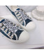 Dior Walk'N'dior Embroidered Cotton Canvas Sneakers Blue 08 2019