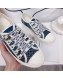 Dior Walk'N'dior Embroidered Cotton Canvas Sneakers Blue 08 2019