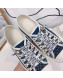 Dior Walk'N'dior Embroidered Cotton Canvas Sneakers Blue 08 2019