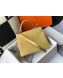 Hermes Kelly 25/28cm in Crocodile Embossed Calf Leather Light Yellow/Gold 2019 (Half Handmade)