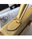 Hermes Kelly 25/28cm in Crocodile Embossed Calf Leather Light Yellow/Gold 2019 (Half Handmade)