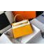 Hermes Kelly 25/28cm in Crocodile Embossed Calf Leather Amber Yellow/Gold 2019 (Half Handmade)