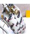 Fendi Mania Tresor Mini Bucket Bag with Tassel White 2018