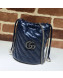 Gucci GG Diagonal Marmont Mini Bucket Bag 575163 Blue/White 2019