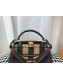 Fendi Iconic Mini Striped Lining Bag Brown 2019