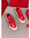 Valentino VLogo Calfskin Low-Top Sneakers Red 2019