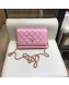 Chanel Iridescent Grained Calfskin Wallet on Chain WOC AP0315 Pink 2019