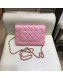 Chanel Iridescent Grained Calfskin Wallet on Chain WOC AP0315 Pink 2019