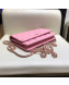 Chanel Iridescent Grained Calfskin Wallet on Chain WOC AP0315 Pink 2019