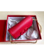 Valentino VLock Grained Calfskin Chain Shoulder Bag 0069 Red 2019