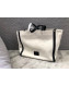 Valentino VLTN Canvas Shopping Tote 0978 Black Leather 2019