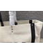 Valentino VLTN Canvas Shopping Tote 0978 Black Leather 2019